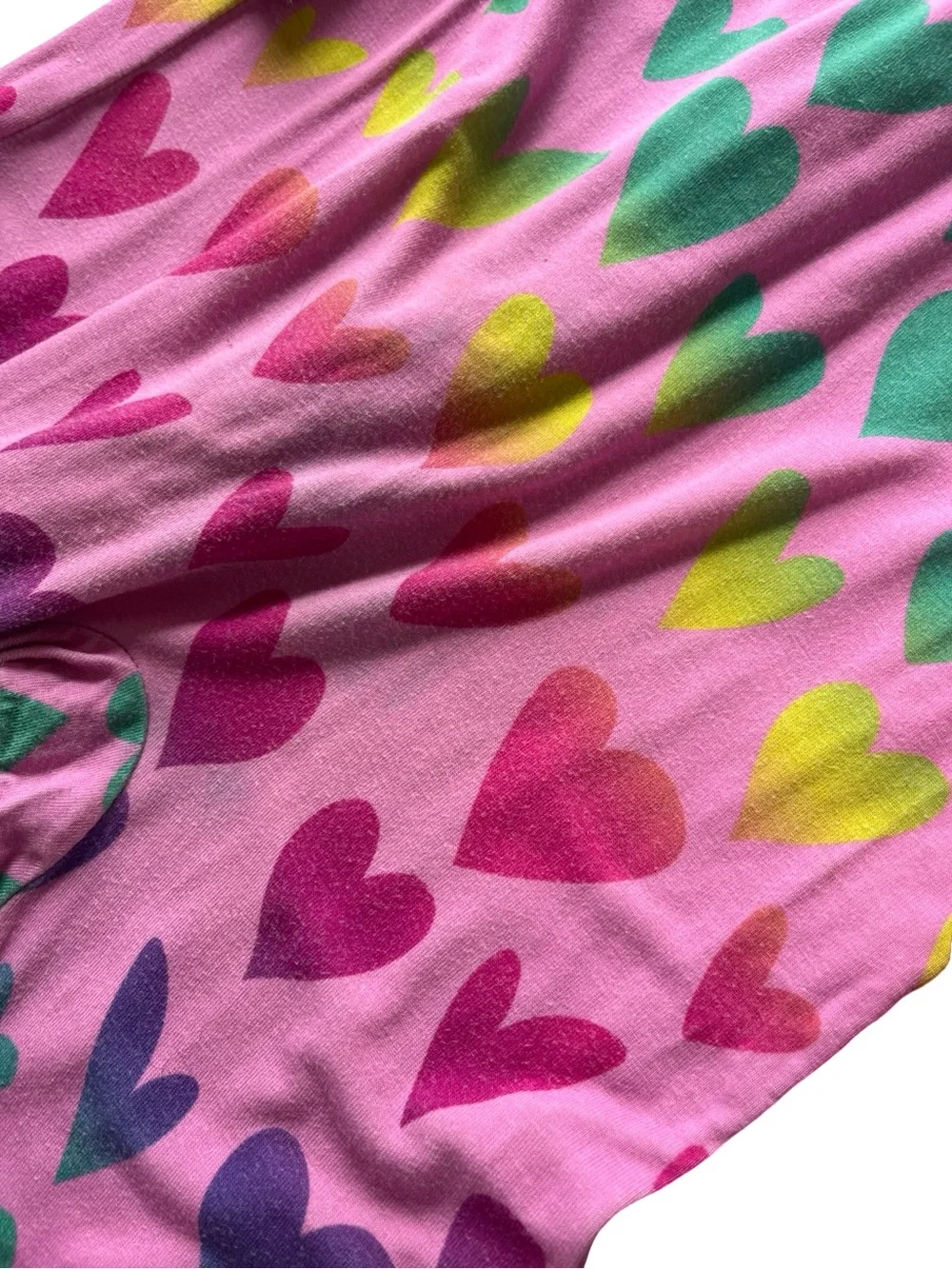 Little Sleepies Pink Heart Print Footie Pajamas Zip Up Kids Size 12-18 Months
